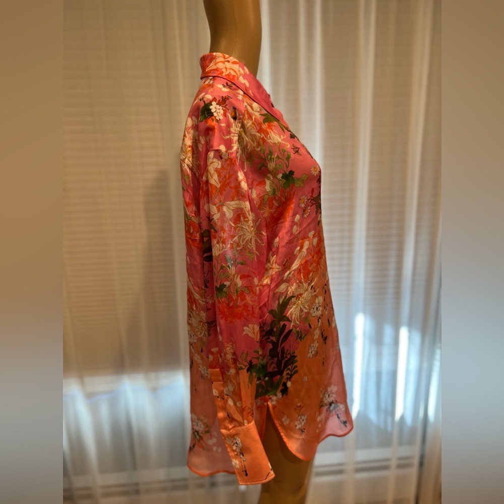 NWT $1680 Givenchy Floral Print Long Sleeve Shirt - Picture 7 of 16